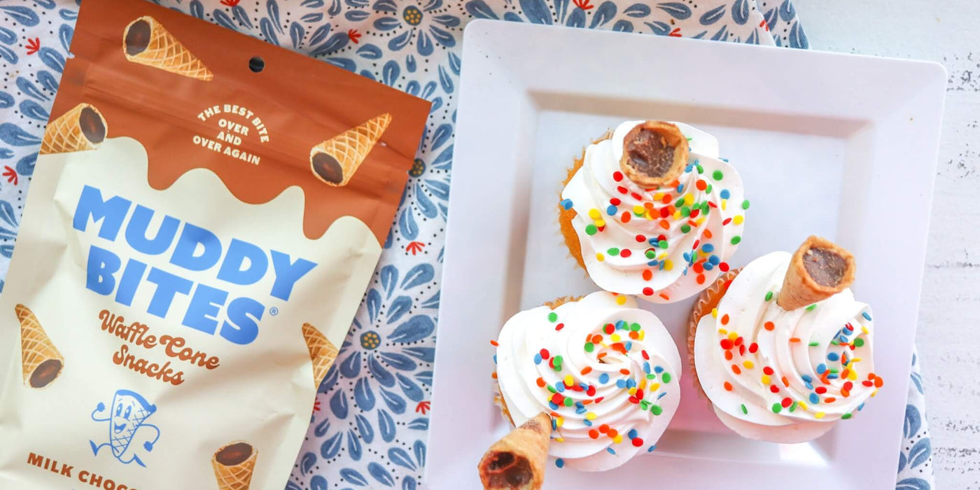 Classic Vanilla Cupcakes with a Muddy Bites twist!